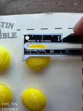 Load image into Gallery viewer, Authentic Vintage Bright Yellow Glass Buttons - Card of 6 or 8 - 18mm (3/4 Inch) (Copy)
