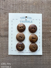 Load image into Gallery viewer, Authentic Vintage Tagua Buttons - Card of 6 - 20mm (3/4 Inch)
