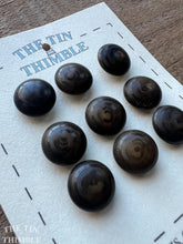 Load image into Gallery viewer, Authentic Vintage Tagua Buttons - Card of 9 - 13mm (1/2 Inch)
