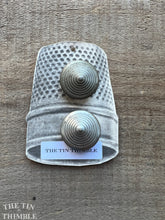 Load image into Gallery viewer, Vintage Silver Spiral Cone Buttons - Set of 2 - 28mm (1 1/8 Inches)- Silver Metal Tight Top Buttons
