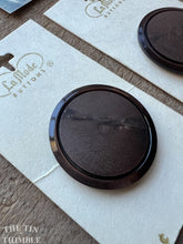 Load image into Gallery viewer, Vintage Brown Plastic Buttons - Several Sizes Available - Some on Original La Mode Brand Card
