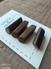 Load image into Gallery viewer, Vintage Wood Toggle Closure - Set of 4 Rhombus Wood Toggles - 38mm (1 1/2 Inch)
