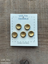 Load image into Gallery viewer, Vintage Gold Shank Buttons - Set of 5 - 15mm (5/8 Inches) - Gold Metal Buttons
