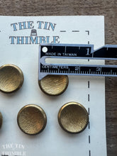 Load image into Gallery viewer, Vintage Gold Shank Buttons - Set of 5 - 15mm (5/8 Inches) - Gold Metal Buttons

