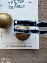 Load image into Gallery viewer, Painted Gold Sphere Buttons - Vintage Wood Buttons -  22mm
