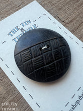 Load image into Gallery viewer, Vintage Carved Wood Button - Black Wood Button - 45mm (1 3/4 Inch)
