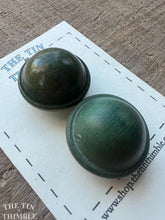 Load image into Gallery viewer, Vintage Wood Buttons - Green Shank Button - 30mm (1 1/16 Inch)
