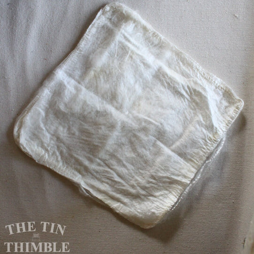 Silk Hankies / Mawata / Hand Dyed / Silk Fiber / Spinning / Felting / Natural White / 1/4 Oz / Hand Dyed Silk / Silk Hanky