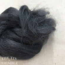 Load image into Gallery viewer, Hand Dyed Tussah Silk / Silk / Silk Fiber / Spinning / Felting / Natural / 1/8 Oz / Silk Roving / Gunmetal
