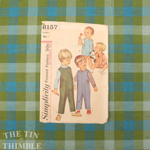 Toddler Romper Pattern / Vintage Sewing Pattern / Toddler Sunsuit Pattern / Simplicity 6157 / Size 3T / 1960s Kids / QUICK LIST