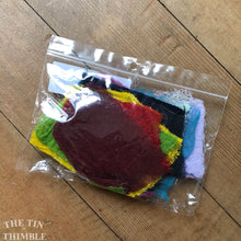 Load image into Gallery viewer, Hand Dyed Cotton Cheesecloth / Mixed Bag / Gauze / Scrim / Felting Texture / Felting Fiber / Multi Color 6-7 g Wet Felting / Nuno Felting
