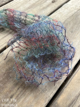 Load image into Gallery viewer, Tubular Yarn #41 / Felting Fiber / Cool Fiber - 18&quot; - Nuno Felting / Wet Felting / Felting Supplies / Textural Fiber / Felting Yarn
