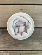 Cloud Gray Superfine Merino Wool Roving - 1 oz - Superfine Roving for Felting, Weaving, Spinning and More
