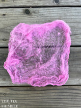Load image into Gallery viewer, Silk Mulberry Hankies for Spinning or Felting in Cyclamen Pink Purple / 3 Grams / 100% Silk Hankies
