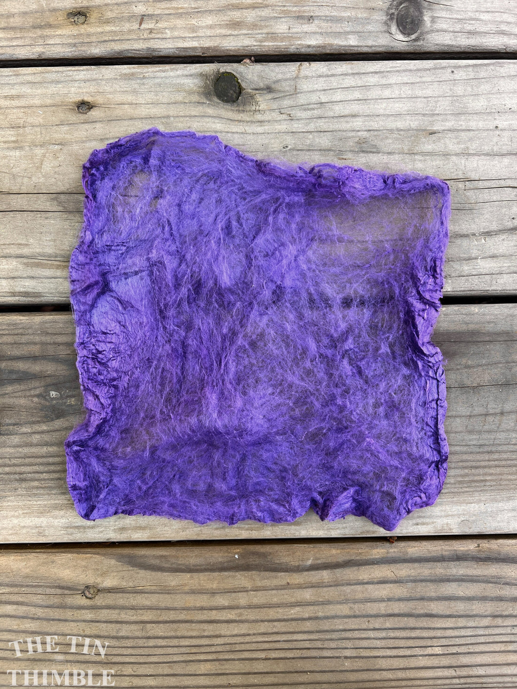 Silk Mulberry Hankies for Spinning or Felting in Florence Purple / 3 Grams / 100% Silk Hankies