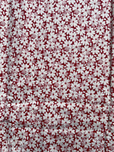 Load image into Gallery viewer, Reproduction Red and White Floral Print Cotton - 43&quot; Wide - Vintage Print Fabric
