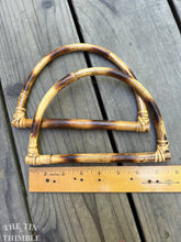 Load image into Gallery viewer, Rattan Purse Handles - Set of 2 - Bamboo Bag Handles - 8&quot; x 5&quot;
