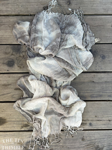 Pure Viscose Scarf with Finished Edges / Great for Nuno Felting / Approx. 24