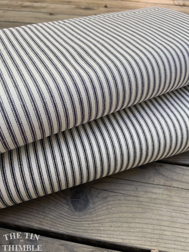 Cotton Ticking Stripe Fabric / 100% Cotton Ticking - 1 Yard - Cotton Fabric / Medium Weight / Classic Ticking Fabric