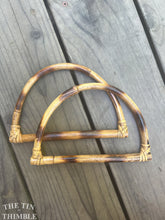 Load image into Gallery viewer, Rattan Purse Handles - Set of 2 - Bamboo Bag Handles - 8&quot; x 5&quot;
