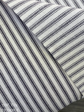 Load image into Gallery viewer, Cotton Ticking Stripe Fabric / 100% Cotton Ticking - 1 Yard - Cotton Fabric / Medium Weight / Classic Ticking Fabric
