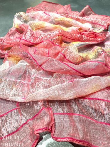 100% Silk Scarf with Finished Edges / Great for Nuno Felting / Approx. 20