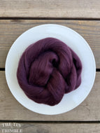 Purple Purple Superfine Merino Wool Roving - 1 oz - 19 Micron Roving for Felting, Weaving, Arm Knitting, Spinning and More