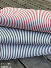 Load image into Gallery viewer, Cotton Ticking Stripe Fabric / 100% Cotton Ticking - 1 Yard - Cotton Fabric / Medium Weight / Classic Ticking Fabric
