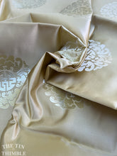 Load image into Gallery viewer, Authentic Vintage Mid Century Jacquard - Asian Medallion Print - Satin - By the Yard - Yellow
