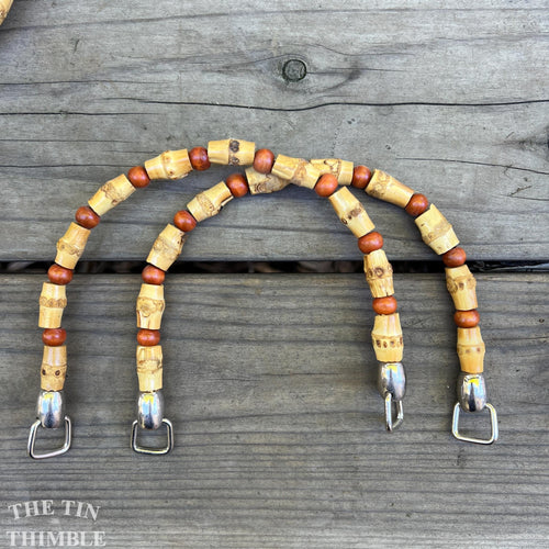 Wood Purse Handles - Set of 2 - Natural Wood Bag Handles - 6