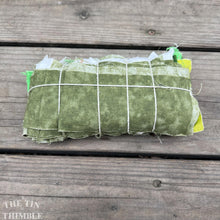 Load image into Gallery viewer, Fabric Scrap Bundle / Vintage and New Fabric Scraps / Green Fabric Destash Grab Bag / SB310
