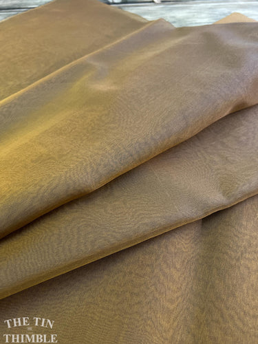 100% Silk Organza Fabric Yardage in Black/Bronze - By the Yard - Silk for Felting, Sewing or Dyeing