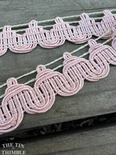 Load image into Gallery viewer, Vintage Sewing Trim - Rayon Braid Gimp Trim - Dixie Braid Co. Los Angeles, CA - Pink Corded Trim - By the Half Yard
