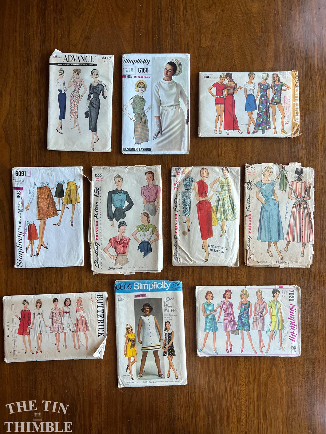 10 Vintage Advance, Simplicity, Butterick Sewing Patterns - Bust 34-38 - PL45 - A8449 S6166 S9993 S6091 S1555 S1199 S2476 B4485 S8609 S7025