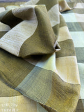 Load image into Gallery viewer, Plaid Silk Dupioni - 100% Silk Vintage Dupioni Fabric - Made in Thailand - Flawed
