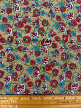 Load image into Gallery viewer, Printed Floral Cotton Fabric - By the Yard - Authentic Vintage 1950s 100% Cotton with Beautiful Leaf Print
