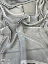Load image into Gallery viewer, Iridescent Silk Chiffon Fabric by the Piece / Great for Nuno Felting / 54&quot; Wide / Black and White / 6 Momme Count
