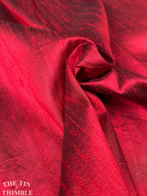 Load image into Gallery viewer, Red Silk Dupioni - 100% Silk Dupioni Fabric - 1 Yard
