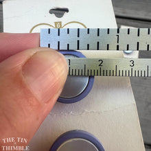 Load image into Gallery viewer, Vintage Plastic and Mother of Pearl Buttons - Card of 2 - Mid Century Plastic Buttons - 22mm (7/8 inch) and 13mm (3/4 inch)
