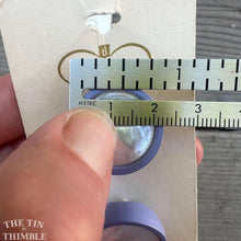 Load image into Gallery viewer, Vintage Plastic and Mother of Pearl Buttons - Card of 2 - Mid Century Plastic Buttons - 22mm (7/8 inch) and 13mm (3/4 inch)
