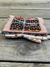 Load image into Gallery viewer, Fabric Scrap Bundle / Vintage and New Fabric Scraps / Cotton Fabric Destash Grab Bag / SB324 / Brown
