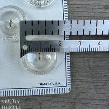 Load image into Gallery viewer, Vintage Plastic &#39;Fashionable Buttons&#39; Clear Plastic Buttons - Card of 5 - 20mm or 3/4 Inch
