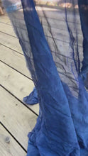 Load and play video in Gallery viewer, Hand Dyed Silk Chiffon by the Yard in Indigo Blue / Great for Nuno Felting / 1 Yard Cuts / 44/45&quot; Wide
