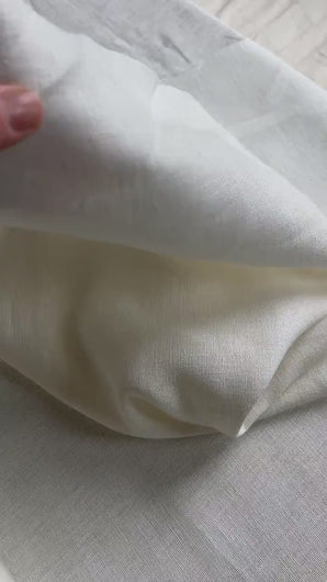 Heavyweight European Flax Linen - Off White - Sustainably Produced 280GSM Linen by the Yard
