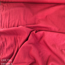 Load image into Gallery viewer, Gauze Fabric / Brick Red Gauze / Red Single Gauze - 1 Yard - Cotton Gauze / Solid Red / Gauze Fabric / Rust Gauze
