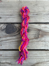 Load image into Gallery viewer, Fiber Frenzy Bundle / Mixed Bundle of Yarn in Fuchsia / Great for Felting / Approximately 24 Yards / 8 Strands Each 3 Yards Long

