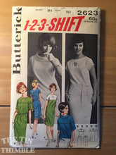 Load image into Gallery viewer, Vintage 1960s Women&#39;s Butterick #2623 Shift Dress Pattern Size 10 Bust 31&quot; - 19 60s Skirt Pattern / Sewing Pattern / Shift Dress
