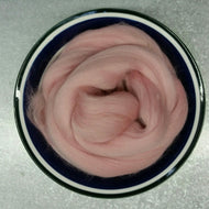 Dusty Rose Pink Merino Wool Roving - 21.5 micron -1 oz - For Nuno Felting, Wet Felting, Weaving, Spinning and More