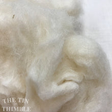 Load image into Gallery viewer, Silk Noil Fiber in Natural White for Spinning, Dyeing, Felting or Weaving - 1/4 Oz - Raw Short Fiber Silk
