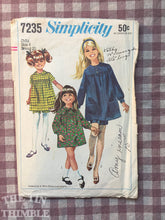 Load image into Gallery viewer, Vintage Sewing Pattern / Girls Dress Pattern / Girls Shorts Pattern / Simplicity 7235 / Size 34 Breast 23 - INCOMPLETE- 60s Dress Pattern
